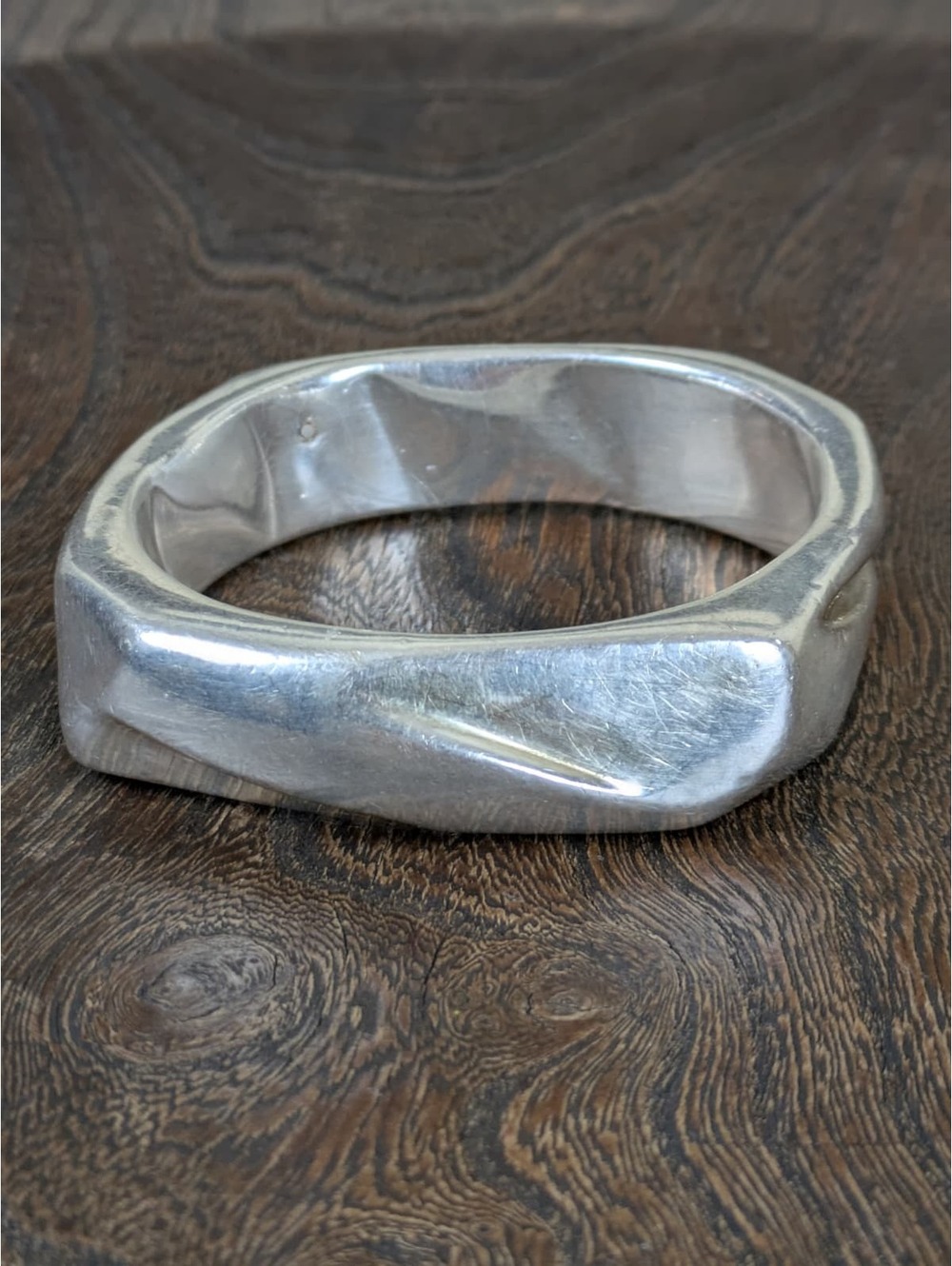 1990's sterling silver abstract bangle